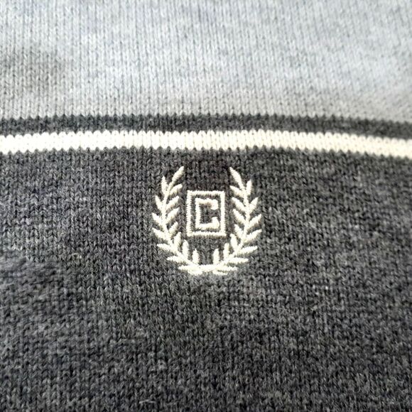 Chaps Sweater Size Small Gray Striped 100% Cotton #C08 - Picture 6 of 6